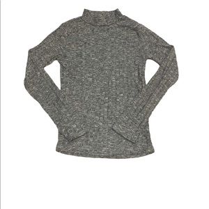 Timing Women’s Long Sleeves Mock Turtleneck Gray S